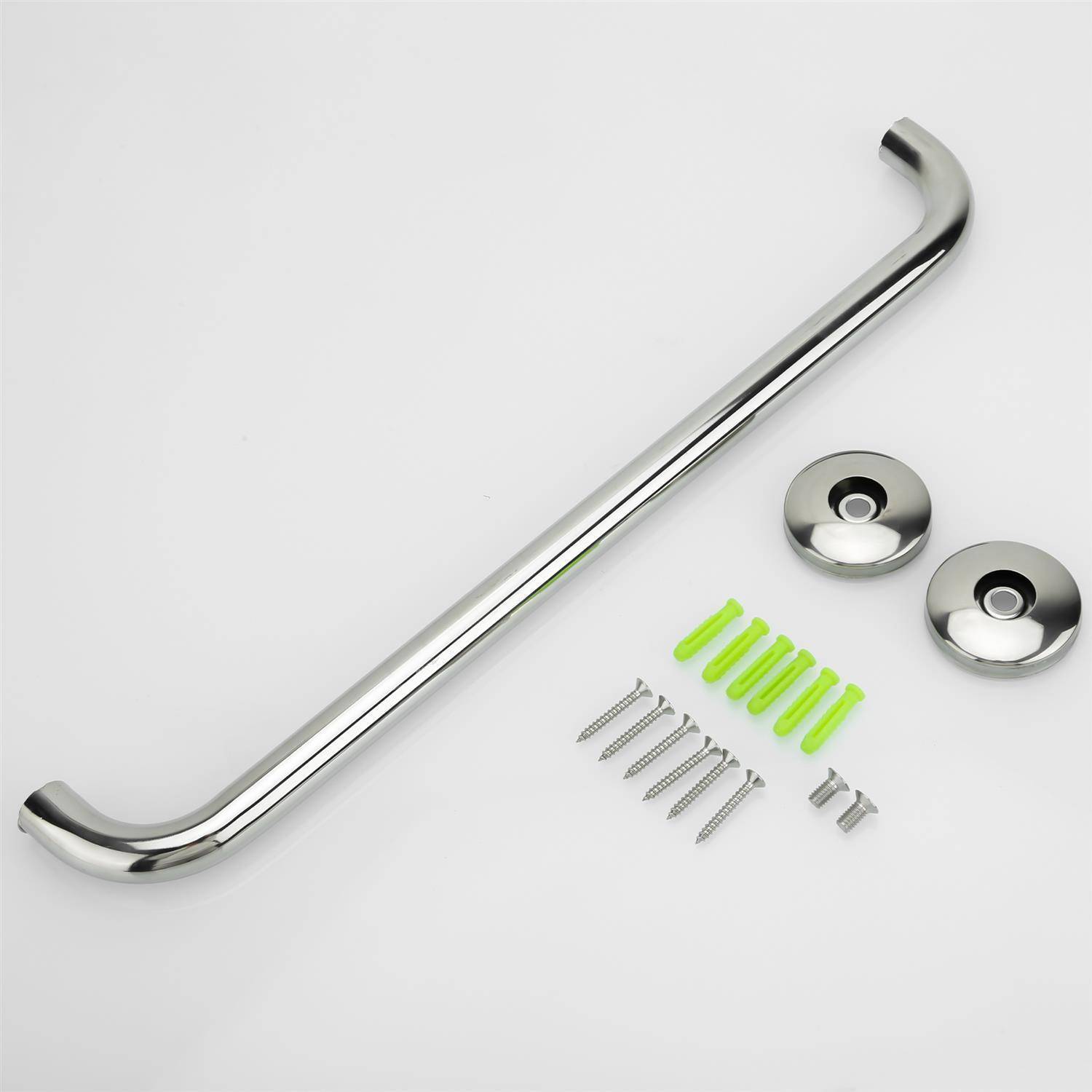 Intirilife Hochglanzpoliert Edelstahl Handtuchhalter Länge 100cm 19mm Stangendurchmesser - Handtuchstange Badetuchhalter Bad Sauna Küche