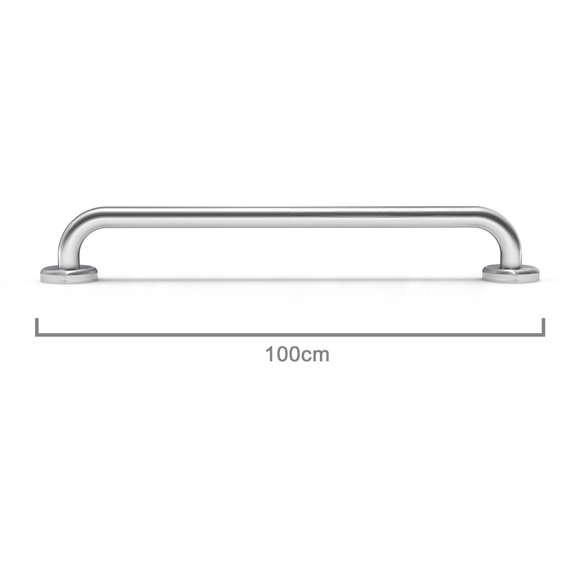 Intirilife Gebürstet Edelstahl Handtuchhalter Länge 100cm 19mm Stangendurchmesser - Handtuchstange Badetuchhalter Bad Sauna Küche