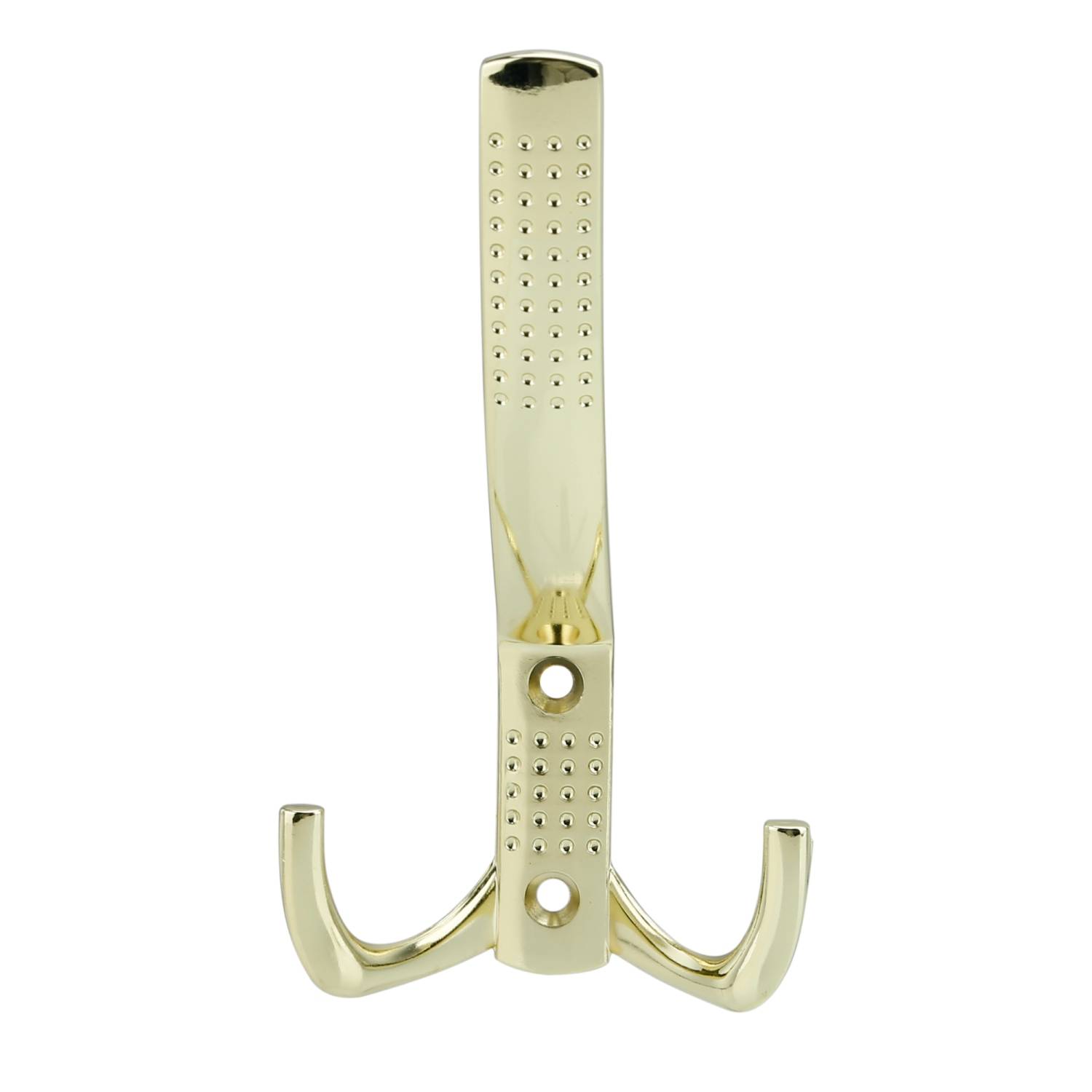 Intirilife Doppel Garderobenhaken in Gold - Design lang Kleiderhaken Wandhaken aus Metall Wandmontage für Kleider Jacken Vintage