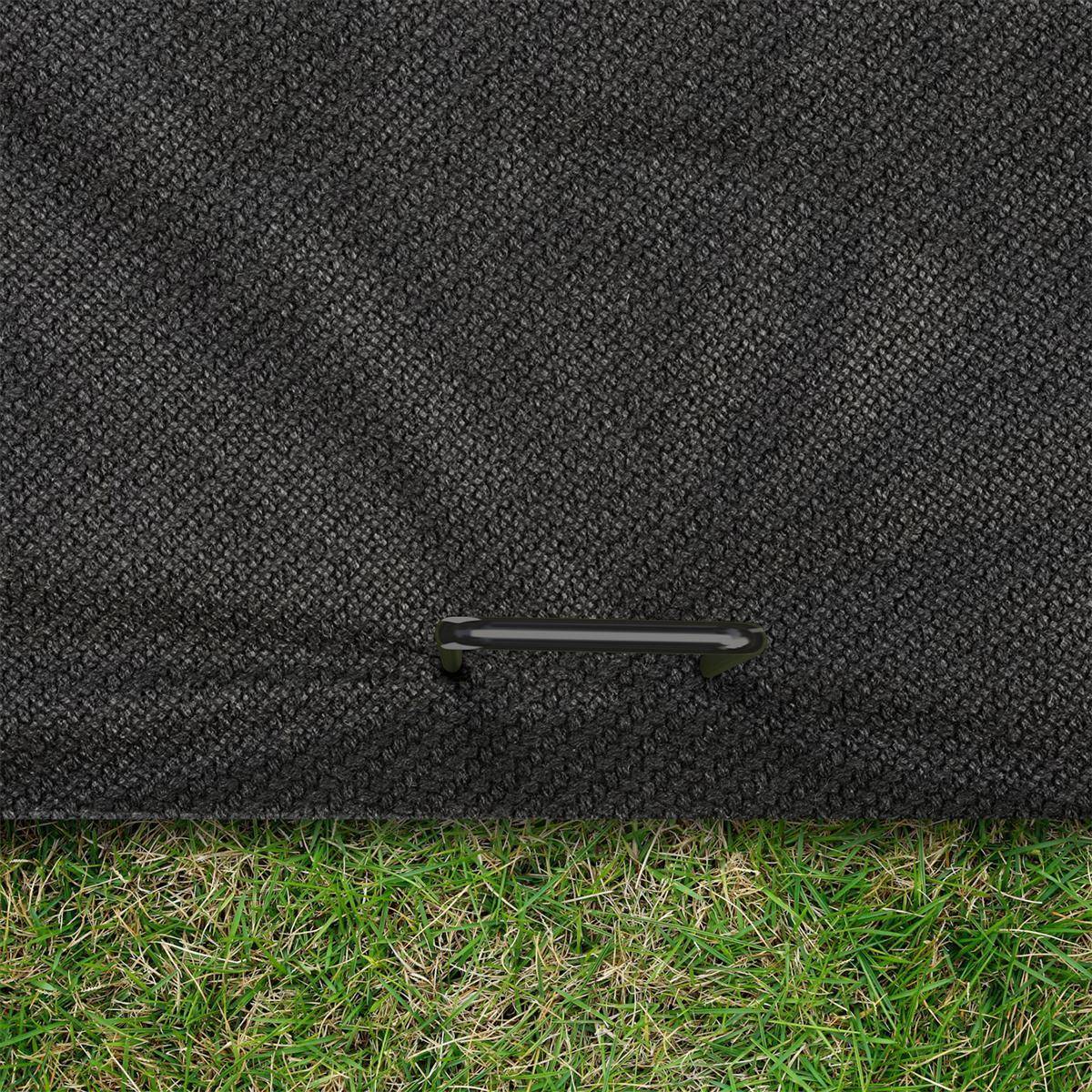 Intirilife 50 x Erdanker 150 x 25 x 2,7 mm aus schwarzem Stahl Rostfrei - Unkrautvlies Befestigung Erdnagel Bodennagel Widerhaken