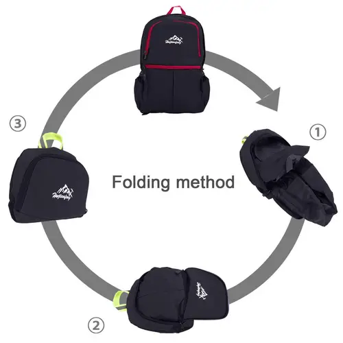 Intirilife Faltbarer Rucksack Ultraleicht in Schwarz - 36L Unisex Wanderrucksack Wasserdicht - Outdoor Daypack für Camping, Wandern, Reisen Intirilife Faltbarer Rucksack Ultraleicht in Schwarz - 36L Unisex Wanderrucksack Wasserdicht - Outdoor Daypack für Camping, Wandern, Reisen