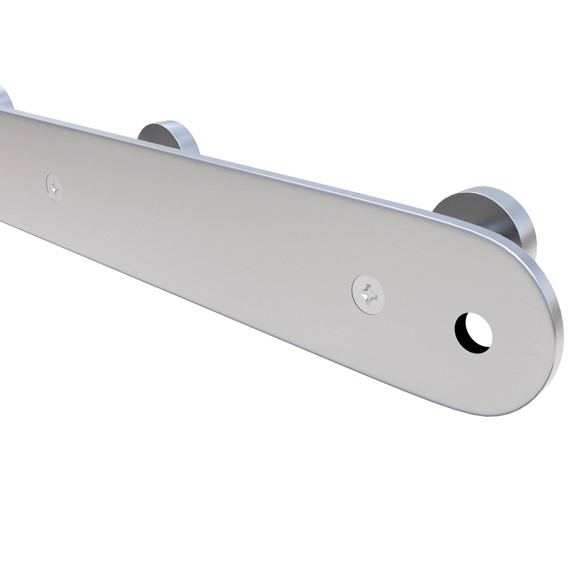 Intirilife Edelstahl Garderobenleiste Modell A - 3 Haken - Kleiderhaken Garderobe Hakenleiste in 5 verschiedenen Designs