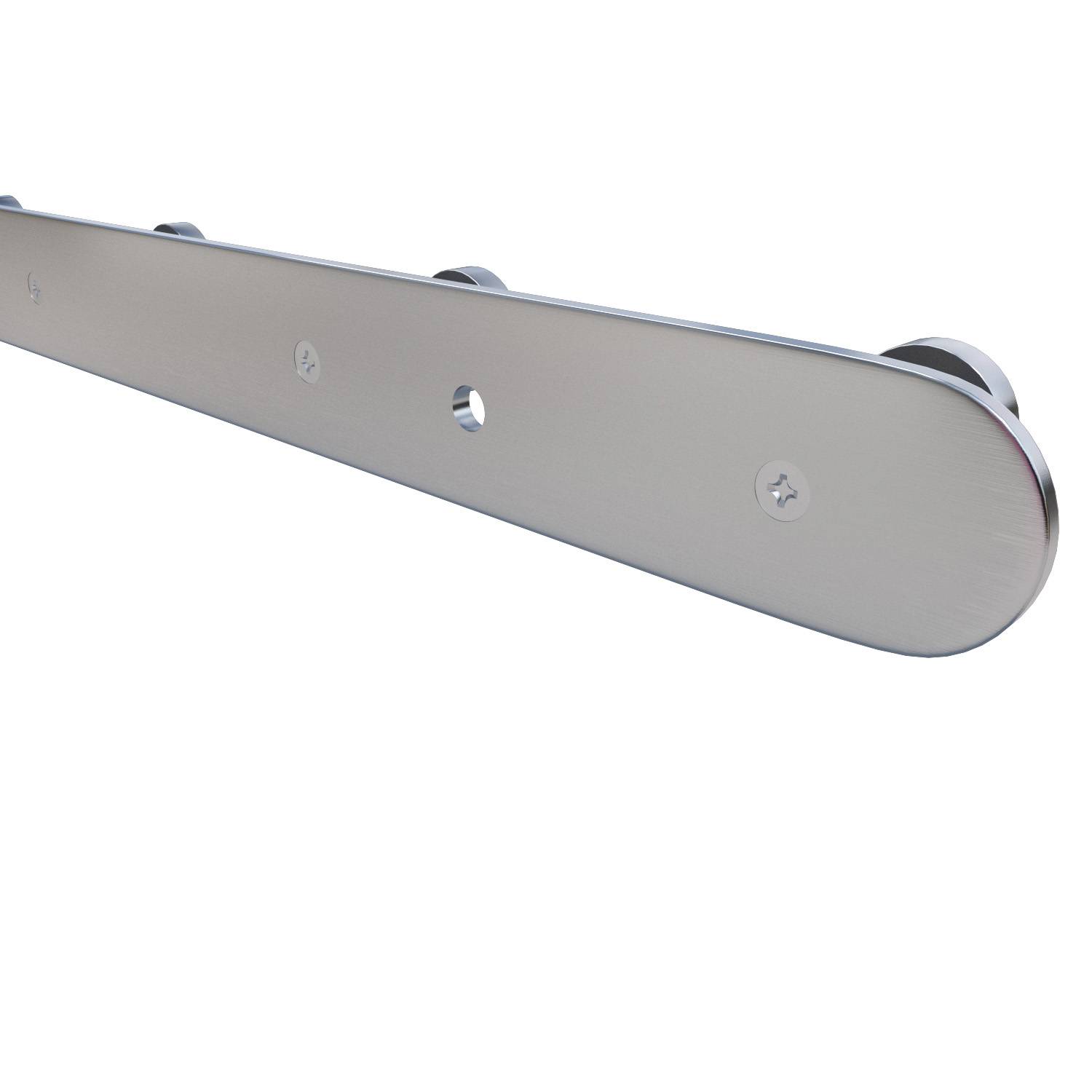 Intirilife Edelstahl Garderobenleiste Modell A - 6 Haken - Kleiderhaken Garderobe Hakenleiste in 5 verschiedenen Designs