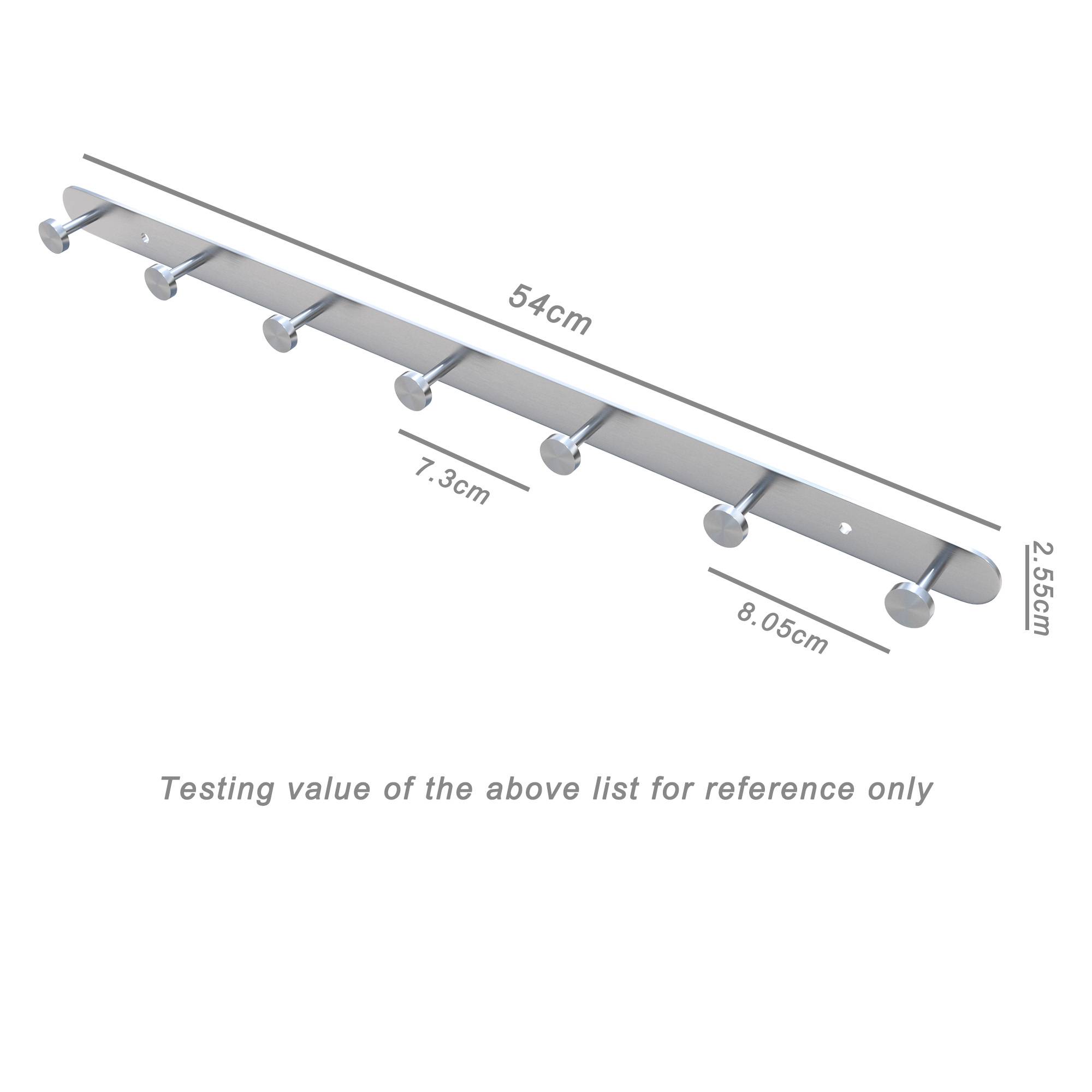 Intirilife Edelstahl Garderobenleiste Modell A - 7 Haken - Kleiderhaken Garderobe Hakenleiste in 5 verschiedenen Designs