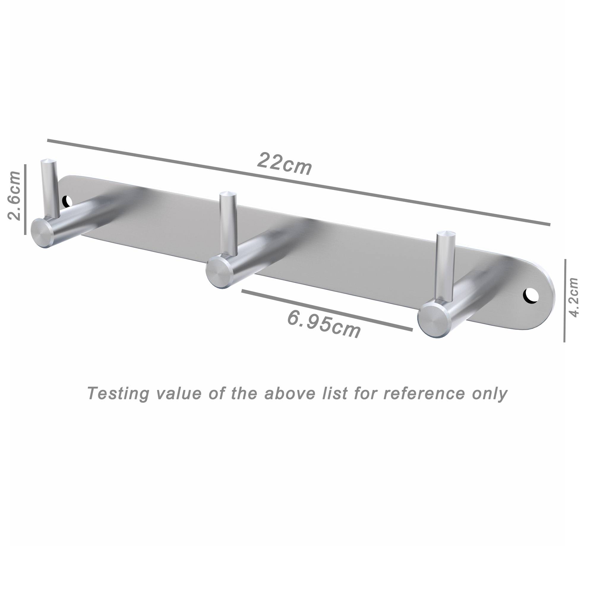 Intirilife Edelstahl Garderobenleiste Modell B - 3 Haken - Kleiderhaken Garderobe Hakenleiste in 5 verschiedenen Designs
