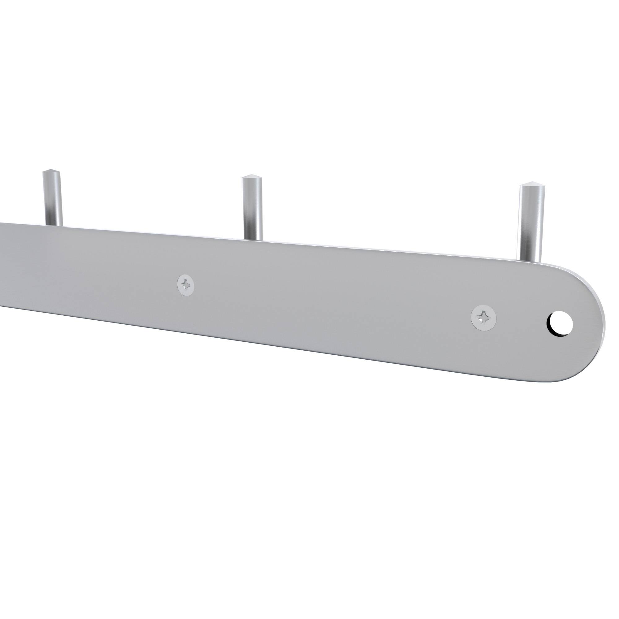 Intirilife Edelstahl Garderobenleiste Modell B - 3 Haken - Kleiderhaken Garderobe Hakenleiste in 5 verschiedenen Designs