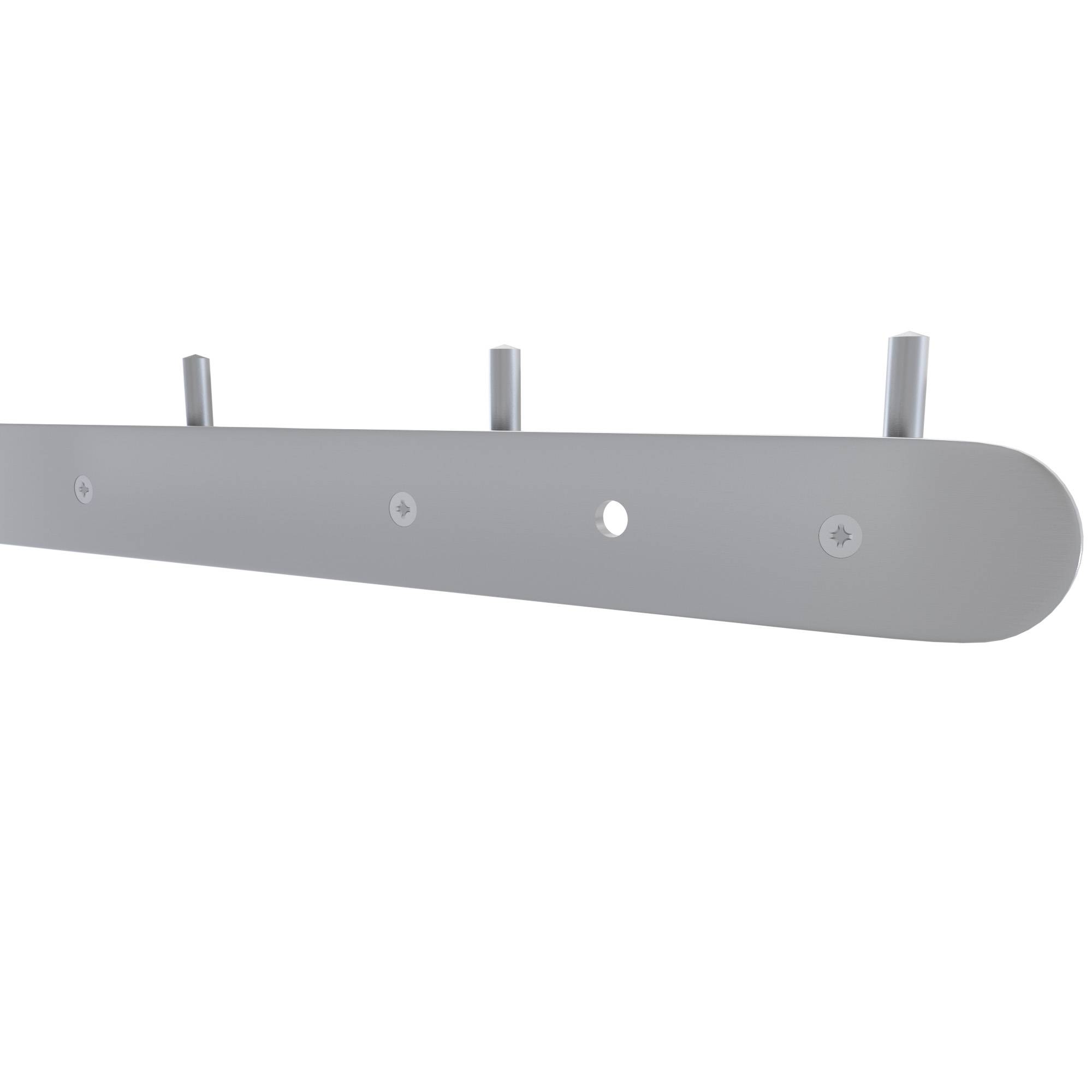 Intirilife Edelstahl Garderobenleiste Modell B - 6 Haken - Kleiderhaken Garderobe Hakenleiste in 5 verschiedenen Designs