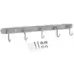 Intirilife Edelstahl Garderobenleiste Modell C - 5 Haken - Kleiderhaken Garderobe Hakenleiste in 5 verschiedenen Designs Intirilife Edelstahl Garderobenleiste Modell C - 5 Haken - Kleiderhaken Garderobe Hakenleiste in 5 verschiedenen Designs
