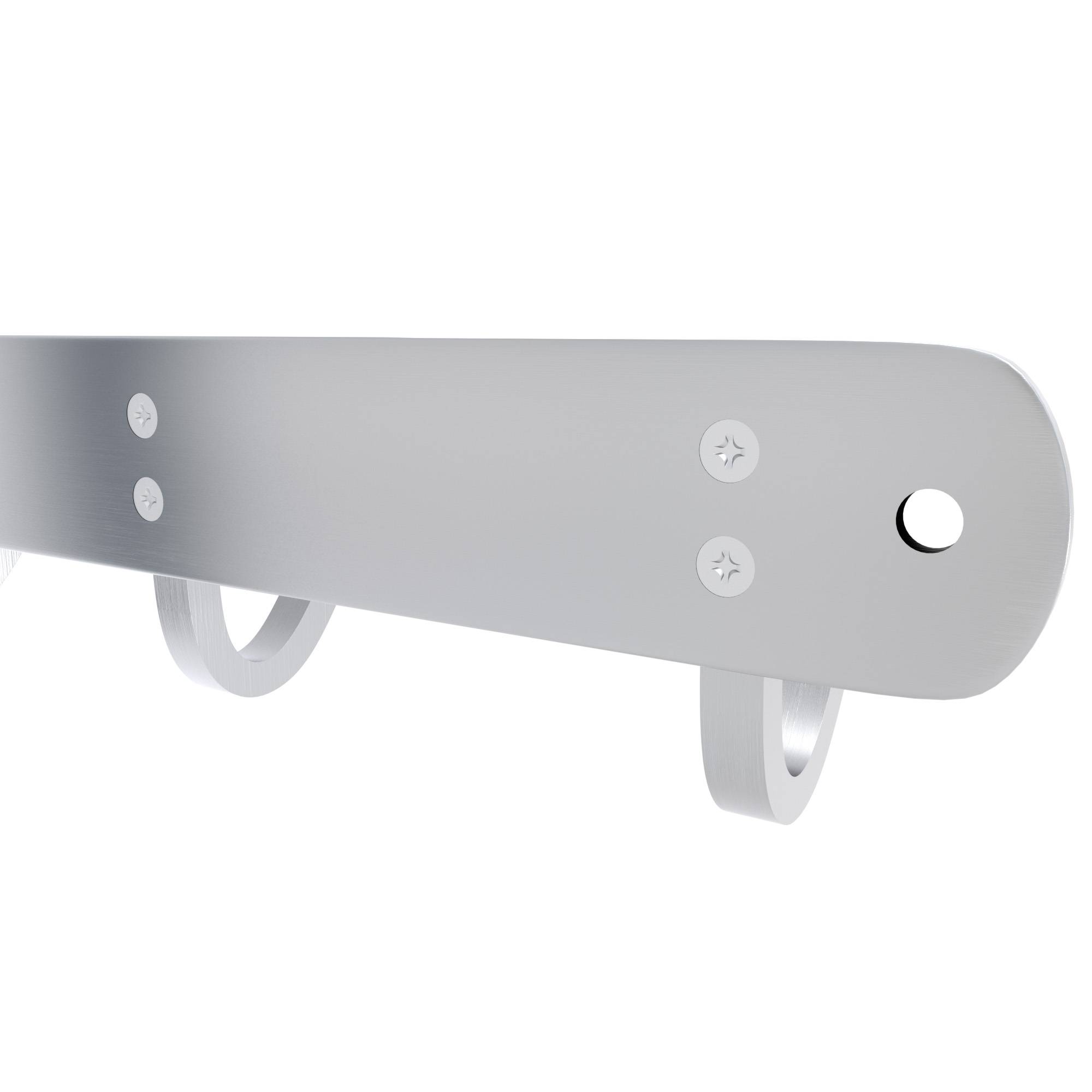 Intirilife Edelstahl Garderobenleiste Modell D - 3 Haken - Kleiderhaken Garderobe Hakenleiste in 5 verschiedenen Designs