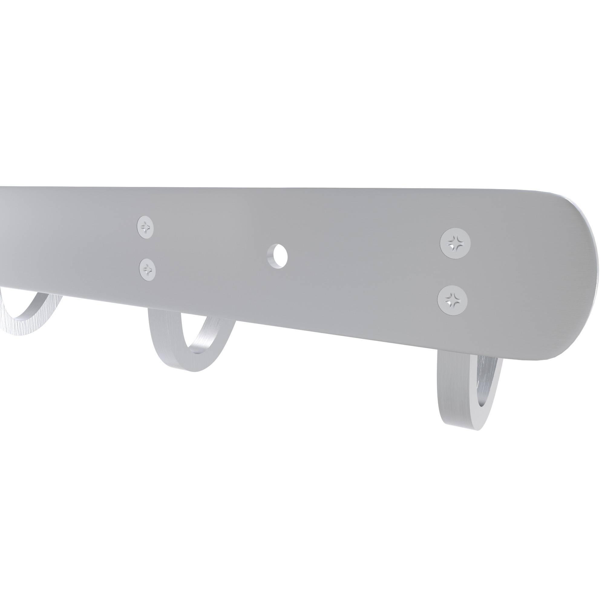 Intirilife Edelstahl Garderobenleiste Modell D - 6 Haken - Kleiderhaken Garderobe Hakenleiste in 5 verschiedenen Designs