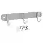 Intirilife Edelstahl Garderobenleiste Modell E - 3 Haken - Kleiderhaken Garderobe Hakenleiste in 5 verschiedenen Designs Intirilife Edelstahl Garderobenleiste Modell E - 3 Haken - Kleiderhaken Garderobe Hakenleiste in 5 verschiedenen Designs