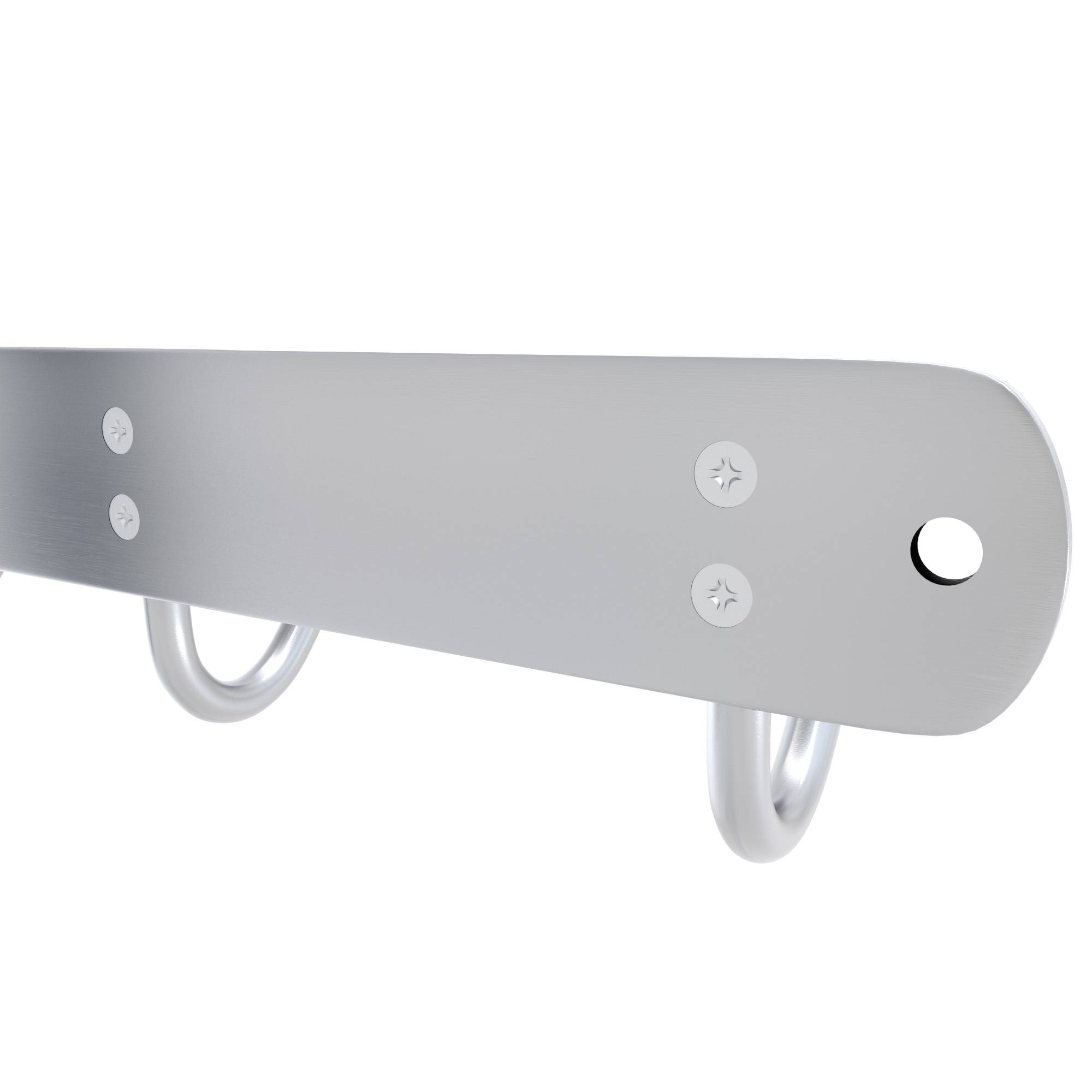 Intirilife Edelstahl Garderobenleiste Modell E - 4 Haken - Kleiderhaken Garderobe Hakenleiste in 5 verschiedenen Designs