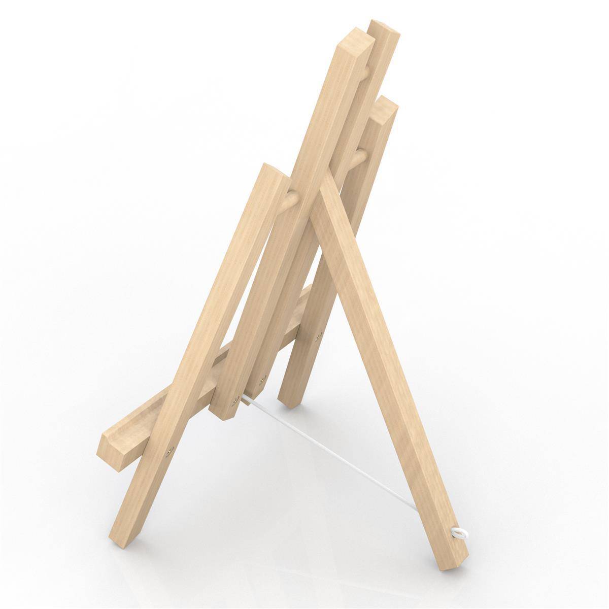 Intirilife Tischstaffelei aus Buchenholz 18 x 30 cm - Klappbarer Bildhalter Foto-Ständer Dreibeinige Sitzstaffelei