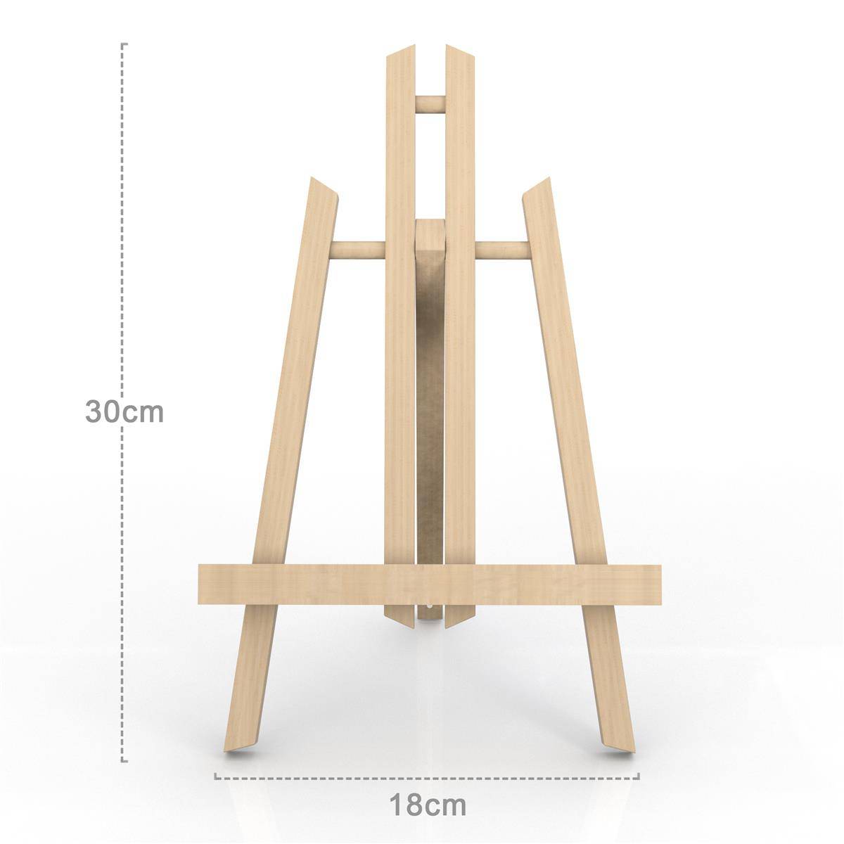 Intirilife Tischstaffelei aus Buchenholz 18 x 30 cm - Klappbarer Bildhalter Foto-Ständer Dreibeinige Sitzstaffelei