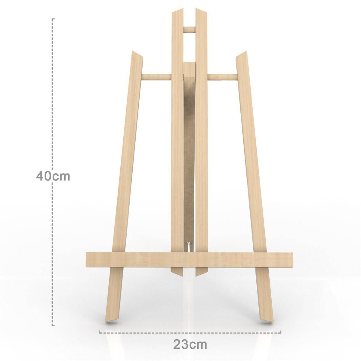 Intirilife Tischstaffelei aus Buchenholz 23 x 40 cm - Klappbarer Bildhalter Foto-Ständer Dreibeinige Sitzstaffelei