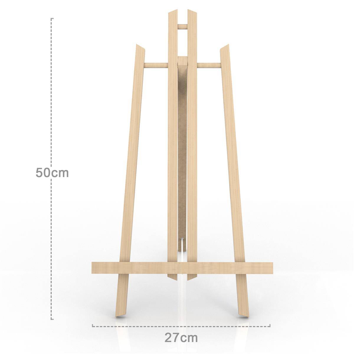 Intirilife Tischstaffelei aus Buchenholz 27 x 50 cm - Klappbarer Bildhalter Foto-Ständer Dreibeinige Sitzstaffelei