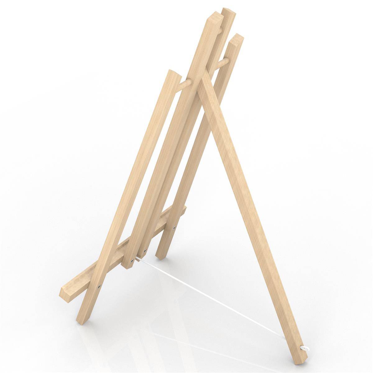 Intirilife Tischstaffelei aus Buchenholz 27 x 50 cm - Klappbarer Bildhalter Foto-Ständer Dreibeinige Sitzstaffelei