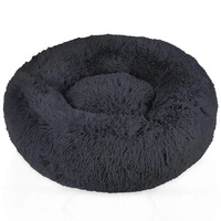 Intirilife flauschiges Plüsch Haustierbett in Dunkel Grau Durchmesser 100 cm - Weiches rundes rutschfestes Hundebett Katzenbett Kissen komfortables Intirilife flauschiges Plüsch Haustierbett in Dunkel Grau Durchmesser 100 cm - Weiches rundes rutschfestes Hundebett Katzenbett Kissen komfortables