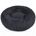Intirilife flauschiges Plüsch Haustierbett in Dunkel Grau Durchmesser 100 cm - Weiches rundes rutschfestes Hundebett Katzenbett Kissen komfortables Intirilife flauschiges Plüsch Haustierbett in Dunkel Grau Durchmesser 100 cm - Weiches rundes rutschfestes Hundebett Katzenbett Kissen komfortables