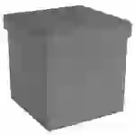 Intirilife Faltbare Sitzhocker 30x30x30 cm in FELS GRAU - Sitzwürfel mit Stauraum und Deckel aus Stoff mit Mulden - Sitzcube Fußablage Aufbewahrungs Intirilife Faltbare Sitzhocker 30x30x30 cm in FELS GRAU - Sitzwürfel mit Stauraum und Deckel aus Stoff mit Mulden - Sitzcube Fußablage Aufbewahrungs