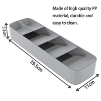 Intirilife Multifunktionaler Besteckkasten Schubladenorganizer in Grau zum übersichtlichen und ordentlichen Aufbewahren von Besteck und Küchenutensi Intirilife Multifunktionaler Besteckkasten Schubladenorganizer in Grau zum übersichtlichen und ordentlichen Aufbewahren von Besteck und Küchenutensi