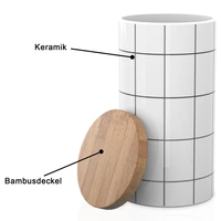 Intirilife Vorratsdose aus Keramik in Größe L mit Deckel - 10 x 18.5 cm - 1000 ml Füllmenge - Luftdichter spülmaschinenfester Vorratsbehälter fü Intirilife Vorratsdose aus Keramik in Größe L mit Deckel - 10 x 18.5 cm - 1000 ml Füllmenge - Luftdichter spülmaschinenfester Vorratsbehälter fü