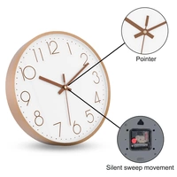 Intirilife Wanduhr in Rosé Gold - Weiß mit 30,5 cm Durchmesser - Praktische Zeitanzeige Chronometer stilvoll für jedes Zimmer Intirilife Wanduhr in Rosé Gold - Weiß mit 30,5 cm Durchmesser - Praktische Zeitanzeige Chronometer stilvoll für jedes Zimmer