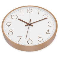 Intirilife Wanduhr in Rosé Gold - Weiß mit 30,5 cm Durchmesser - Praktische Zeitanzeige Chronometer stilvoll für jedes Zimmer Intirilife Wanduhr in Rosé Gold - Weiß mit 30,5 cm Durchmesser - Praktische Zeitanzeige Chronometer stilvoll für jedes Zimmer
