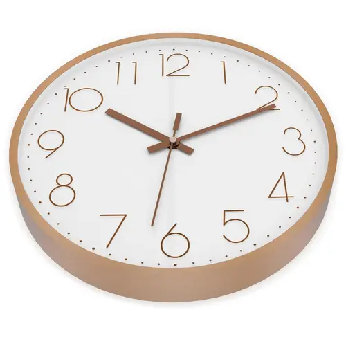 Intirilife Wanduhr in Rosé Gold - Weiß mit 30,5 cm Durchmesser - Praktische Zeitanzeige Chronometer stilvoll für jedes Zimmer Intirilife Wanduhr in Rosé Gold - Weiß mit 30,5 cm Durchmesser - Praktische Zeitanzeige Chronometer stilvoll für jedes Zimmer