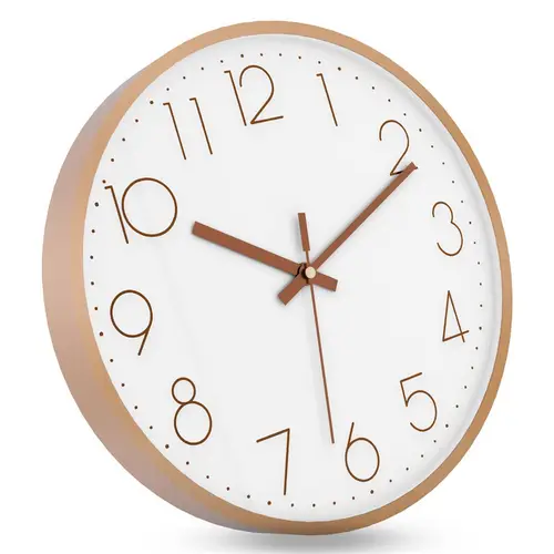 Intirilife Wanduhr in Rosé Gold - Weiß mit 30,5 cm Durchmesser - Praktische Zeitanzeige Chronometer stilvoll für jedes Zimmer Intirilife Wanduhr in Rosé Gold - Weiß mit 30,5 cm Durchmesser - Praktische Zeitanzeige Chronometer stilvoll für jedes Zimmer