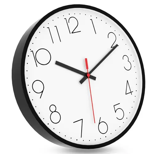Intirilife Wanduhr in Schwarz - Weiß mit 30,5 cm Durchmesser - Praktische Zeitanzeige Chronometer stilvoll für jedes Zimmer Intirilife Wanduhr in Schwarz - Weiß mit 30,5 cm Durchmesser - Praktische Zeitanzeige Chronometer stilvoll für jedes Zimmer