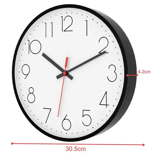 Intirilife Wanduhr in Schwarz - Weiß mit 30,5 cm Durchmesser - Praktische Zeitanzeige Chronometer stilvoll für jedes Zimmer Intirilife Wanduhr in Schwarz - Weiß mit 30,5 cm Durchmesser - Praktische Zeitanzeige Chronometer stilvoll für jedes Zimmer