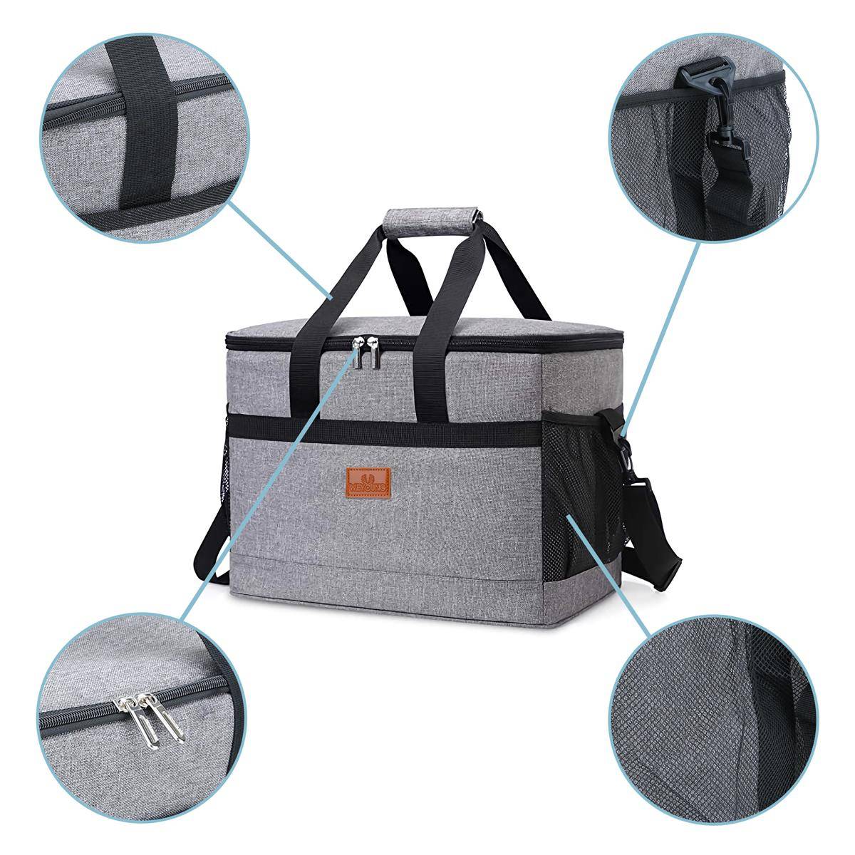 Intirilife tragbare Kühltasche mit Volumen 33 Liter - Zum Transportieren von warmen oder kalten Getränken und Lebensmitteln Lunchtasche Thermotasche