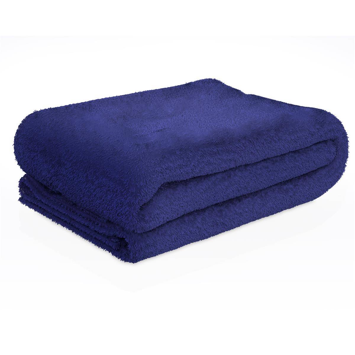 Intirilife weiche Kuscheldecke 200 x 150 cm in NACHT BLAU - Flauschig warme Decke als Couchdecke Wohndecke Fleecedecke Indoor Outdoor