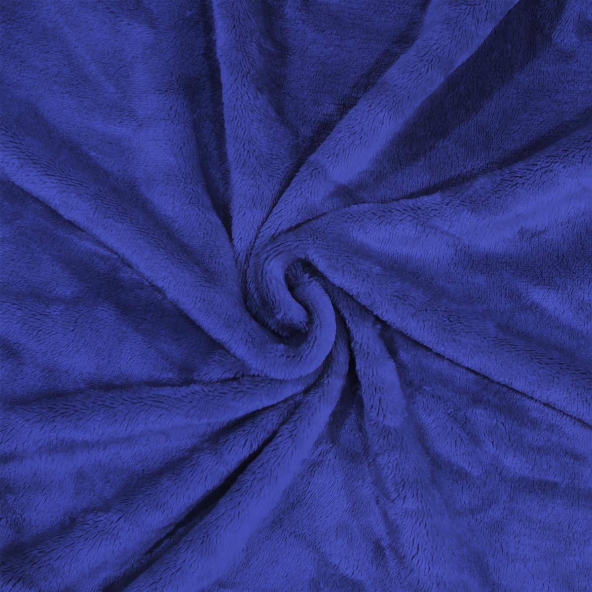Intirilife weiche Kuscheldecke 200 x 150 cm in NACHT BLAU - Flauschig warme Decke als Couchdecke Wohndecke Fleecedecke Indoor Outdoor