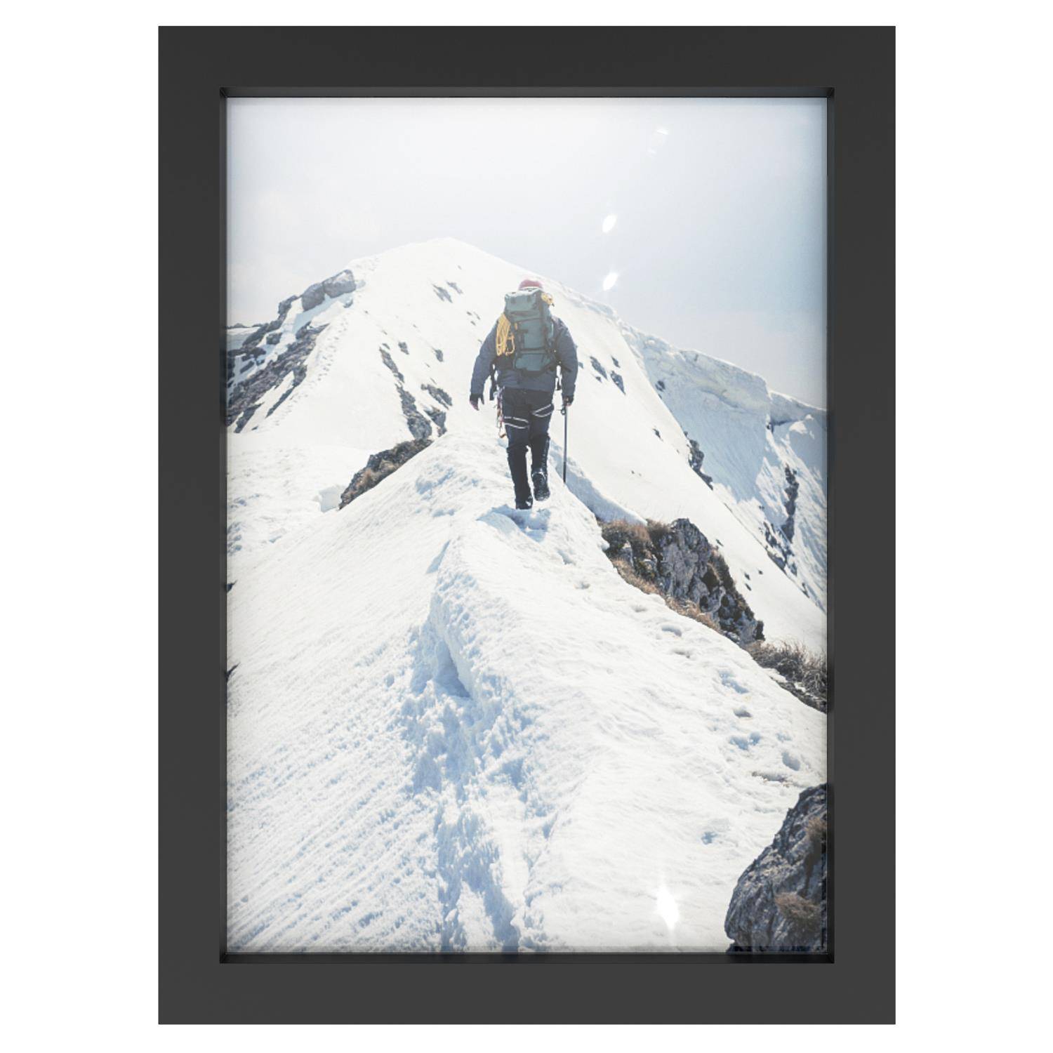 Intirilife schöner Rahmen für Poster und Bilder in Schwarz - Größe 32.5 x 23.8 cm - Elegante Dekoration Edel Posterrahmen Bilderrahmen