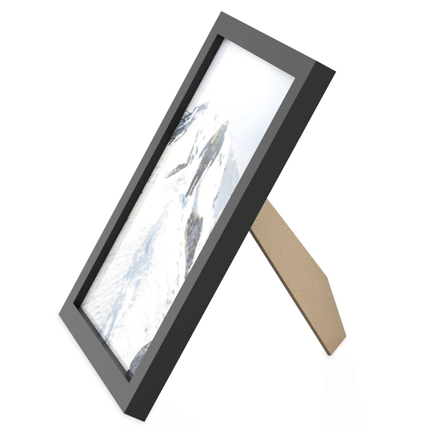 Intirilife schöner Rahmen für Poster und Bilder in Schwarz - Größe 32.5 x 23.8 cm - Elegante Dekoration Edel Posterrahmen Bilderrahmen