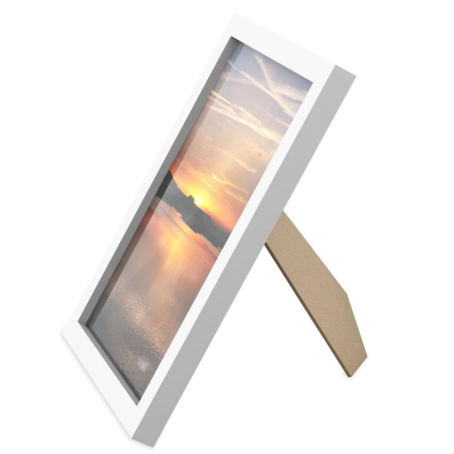 Intirilife schöner Rahmen für Poster und Bilder in Weiß - Größe 32.5 x 23.8 cm - Elegante Dekoration Edel Posterrahmen Bilderrahmen