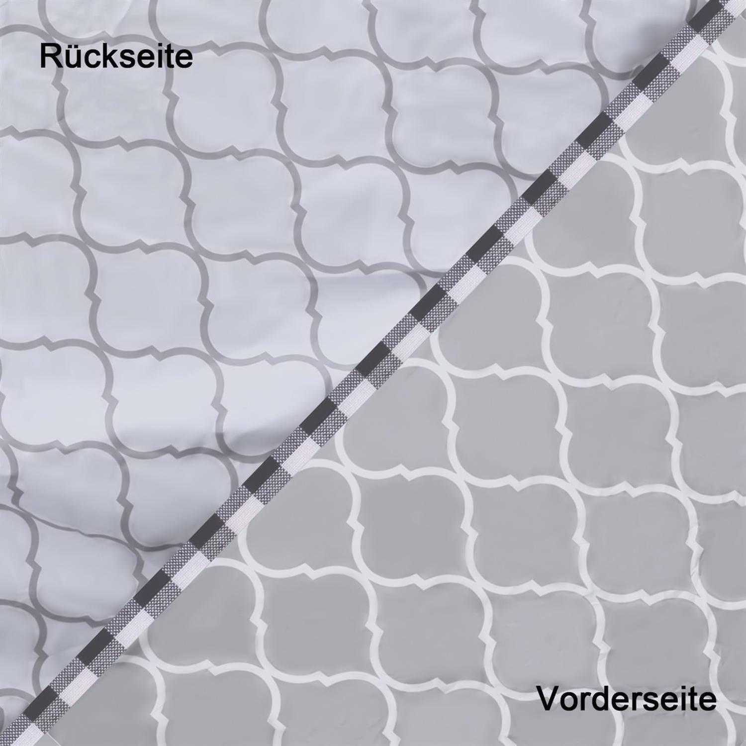 Intirilife Bettbezug Kissenbezug - GRAU WEIß - Bettwäsche für Schlafzimmer und Kinderzimmer Jugendzimmer