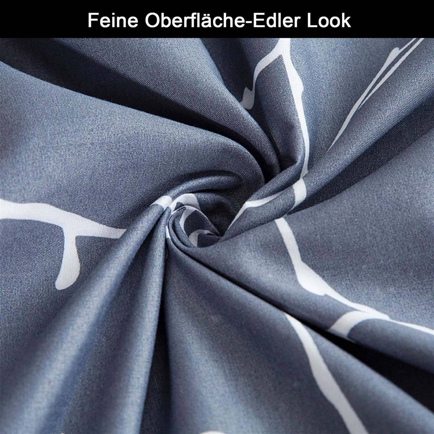 Intirilife Bettbezug Kissenbezug - ZWEIGE - Bettwäsche für Schlafzimmer und Kinderzimmer Jugendzimmer