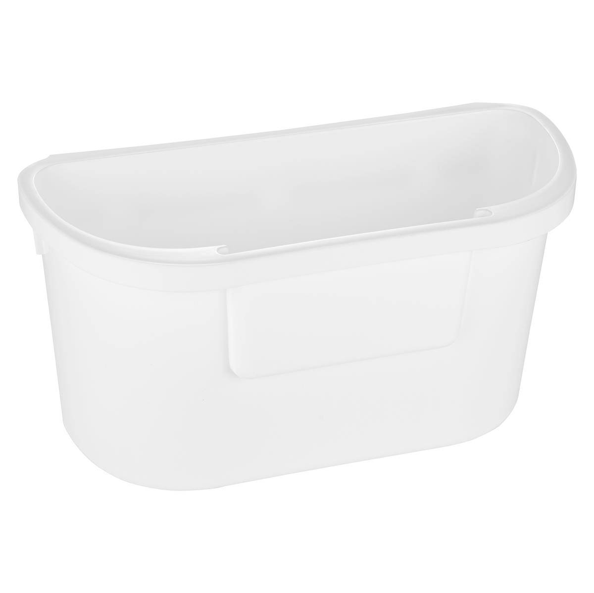 Intirilife Mülleimer zum Aufhängen in Weiß mit Müllspatel - Allzweck Mülleimer für Küche, Bad, Biomüll, Restmüll