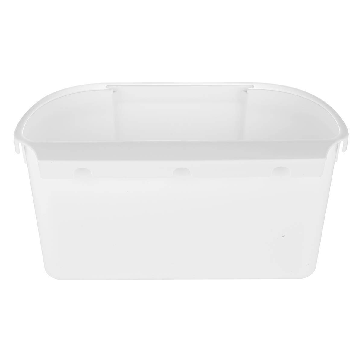 Intirilife Mülleimer zum Aufhängen in Weiß mit Müllspatel - Allzweck Mülleimer für Küche, Bad, Biomüll, Restmüll