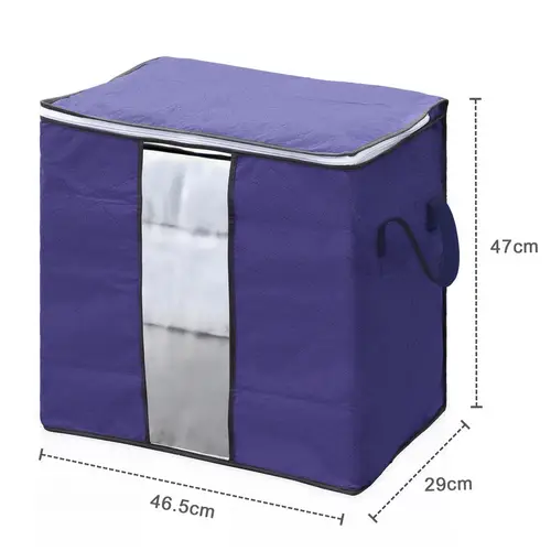 Intirilife 4x Aufbewahrungstaschen in Grau - 90L - Organizer Box, faltbar für Kleidung, Kissen, Decken, Aufbewahrung im Schrank Intirilife 4x Aufbewahrungstaschen in Grau - 90L - Organizer Box, faltbar für Kleidung, Kissen, Decken, Aufbewahrung im Schrank