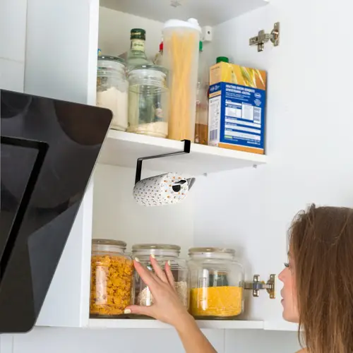 Intirilife 2x Papierrollenhalterung in Schwarz - Z-Form, platzsparende moderne Steckalterung für Papierrollen und weitere Gegenstände Intirilife 2x Papierrollenhalterung in Schwarz - Z-Form, platzsparende moderne Steckalterung für Papierrollen und weitere Gegenstände