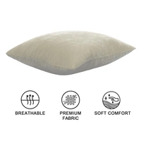 Intirilife 2x dekorative Kissenbezüge aus Samt 40x40 cm in Beige - Für Wohnzimmer Schlafzimmer Sofa Bett Büro Cafeteria oder Wartezimmer Intirilife 2x dekorative Kissenbezüge aus Samt 40x40 cm in Beige - Für Wohnzimmer Schlafzimmer Sofa Bett Büro Cafeteria oder Wartezimmer