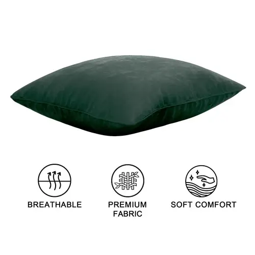 Intirilife 2x dekorative Kissenbezüge aus Samt 40x40 cm in Grün - Für Wohnzimmer Schlafzimmer Sofa Bett Büro Cafeteria oder Wartezimmer Intirilife 2x dekorative Kissenbezüge aus Samt 40x40 cm in Grün - Für Wohnzimmer Schlafzimmer Sofa Bett Büro Cafeteria oder Wartezimmer