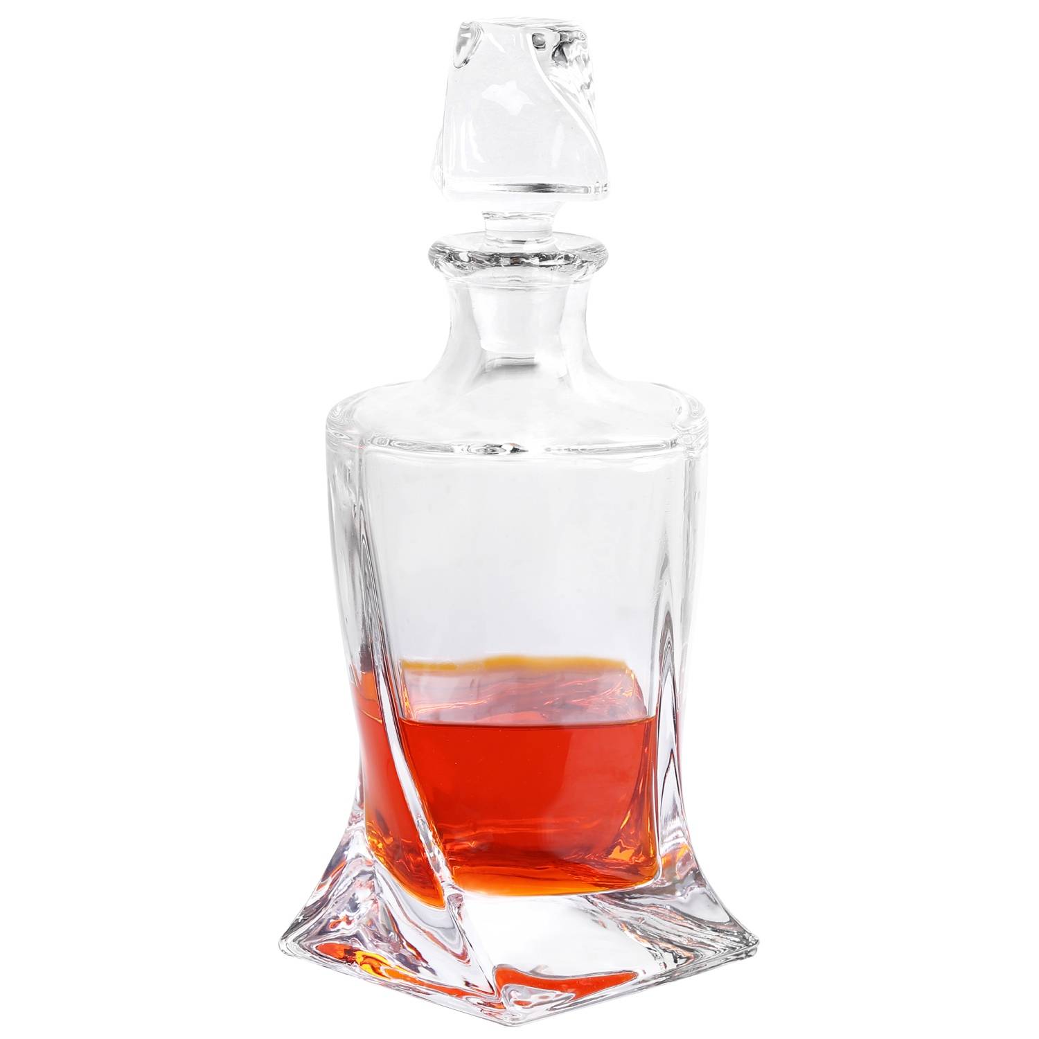 Intirilife edle Whiskey Karaffe - Füllmenge 750 ml - Decanter für Rum, Vodka, Scotch und vieles mehr