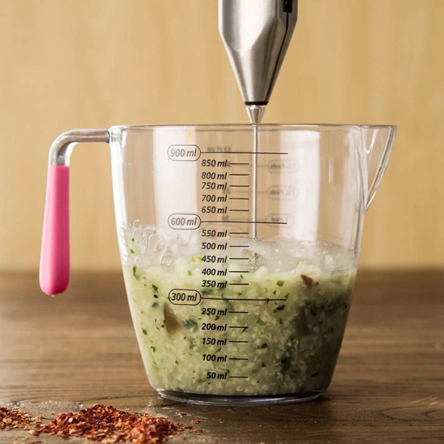 Intirilife 3er Pack Messbecher mit 200 ml, 400 ml und 900 ml - Verschiedenen Größen zum Kochen Backen und Abmessen