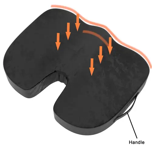 Intirilife tragbares orthopädisches Memoryschaum Sitzkissen für Homeoffice Autofahren und komfortables Sitzen Intirilife tragbares orthopädisches Memoryschaum Sitzkissen für Homeoffice Autofahren und komfortables Sitzen