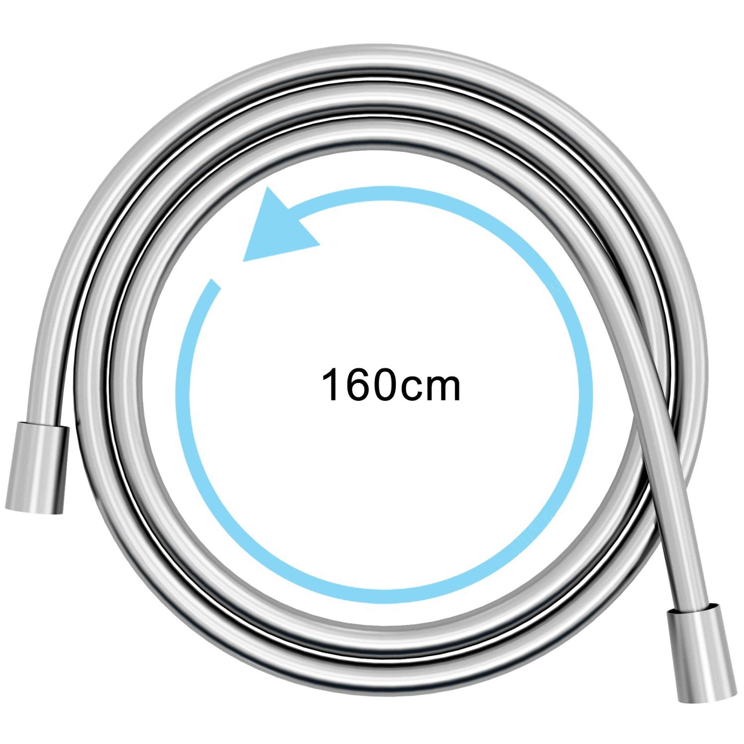 Intirilife Universal Duschschlauch 150 cm - PVC- Knickfreies Duscherlebnis ohne Verheddern